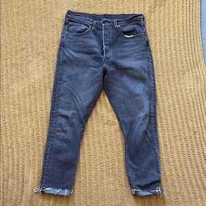 Levi's faded black 501 skinny jeans